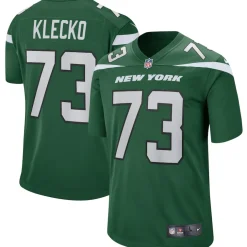 Replica|Throwback^New York Jets Men's Nike Joe Klecko Gotham Green Game Retired Player Jersey