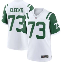 Nike Game^New York Jets Men's Nike Joe Klecko White Classic Alternate Retired Player Game Jersey