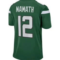 Replica|Throwback^New York Jets Men's Nike Joe Namath Gotham Green Game Retired Player Jersey