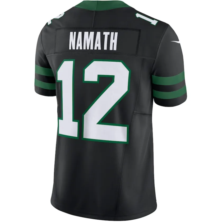 Jerseys|Men^New York Jets Men's Nike Joe Namath Legacy Black Alternate Vapor F.U.S.E. Limited Jersey