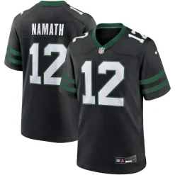 Nike Game^New York Jets Men's Nike Joe Namath Legacy Black Alternate Retired Player Game Jersey