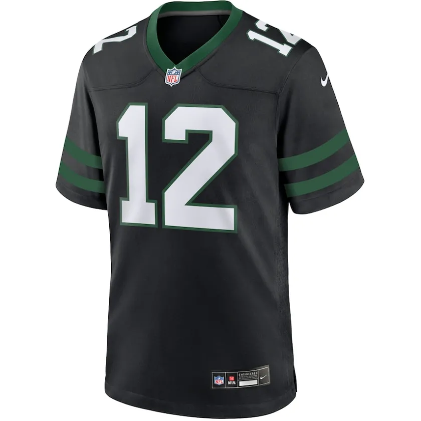 Nike Game^New York Jets Men's Nike Joe Namath Legacy Black Alternate Retired Player Game Jersey
