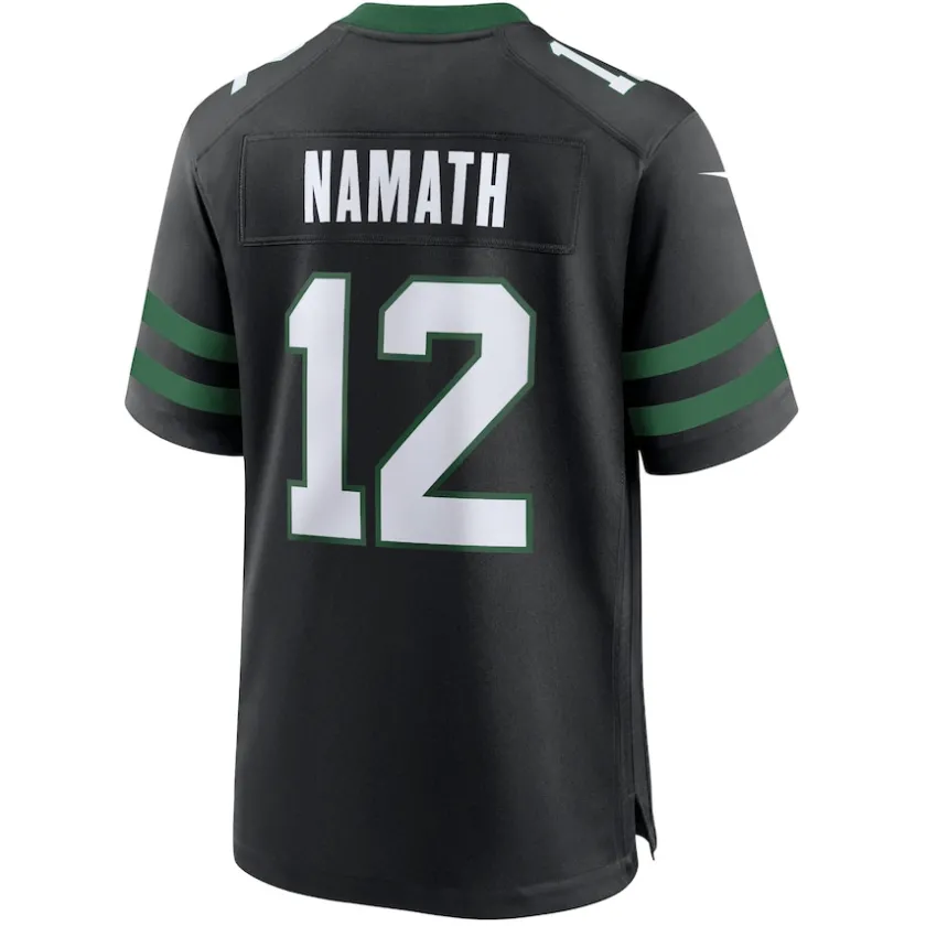 Nike Game^New York Jets Men's Nike Joe Namath Legacy Black Alternate Retired Player Game Jersey