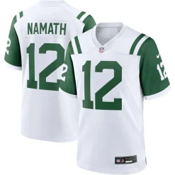 Nike Game^New York Jets Men's Nike Joe Namath White Classic Alternate Retired Player Game Jersey
