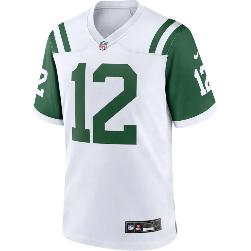 Nike Game^New York Jets Men's Nike Joe Namath White Classic Alternate Retired Player Game Jersey