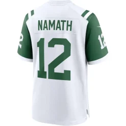 Nike Game^New York Jets Men's Nike Joe Namath White Classic Alternate Retired Player Game Jersey