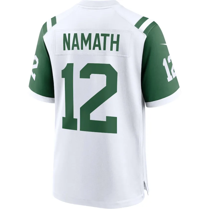 Nike Game^New York Jets Men's Nike Joe Namath White Classic Alternate Retired Player Game Jersey