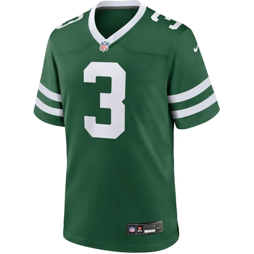 Nike Game^New York Jets Men's Nike Jordan Travis Legacy Green Team Game Jersey