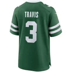 Nike Game^New York Jets Men's Nike Jordan Travis Legacy Green Team Game Jersey