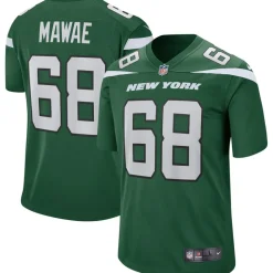 Replica|Throwback^New York Jets Men's Nike Kevin Mawae Gotham Green Game Retired Player Jersey