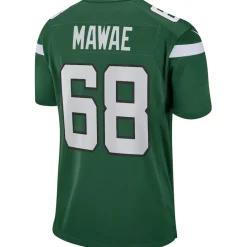 Replica|Throwback^New York Jets Men's Nike Kevin Mawae Gotham Green Game Retired Player Jersey