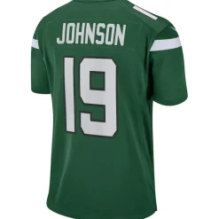 Replica|Throwback^New York Jets Men's Nike Keyshawn Johnson Gotham Green Game Retired Player Jersey