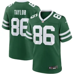 Nike Game^New York Jets Men's Nike Malik Taylor Legacy Green Team Game Jersey