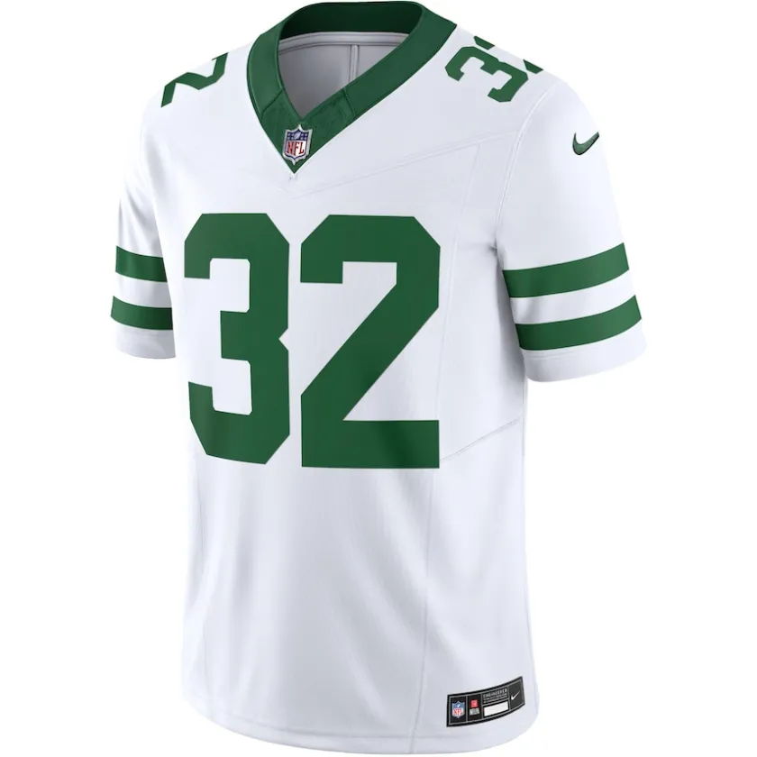 Nike Limited^New York Jets Men's Nike Michael Carter Legacy White Vapor F.U.S.E. Limited Jersey