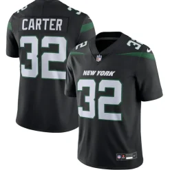 Nike Limited^New York Jets Men's Nike Michael Carter Black Vapor Untouchable Limited Jersey
