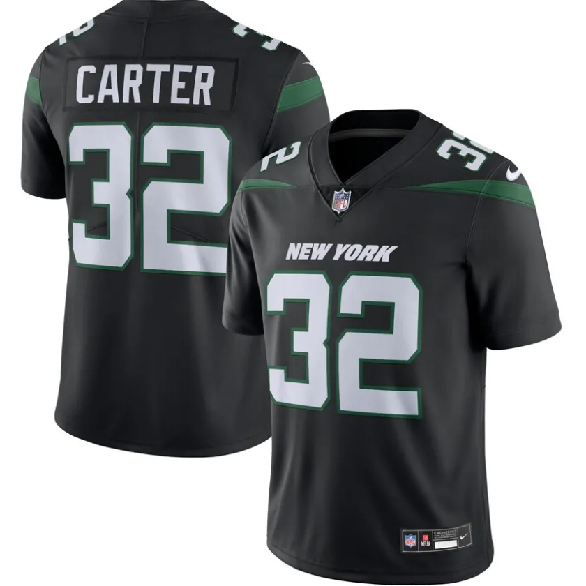 Nike Limited^New York Jets Men's Nike Michael Carter Black Vapor Untouchable Limited Jersey