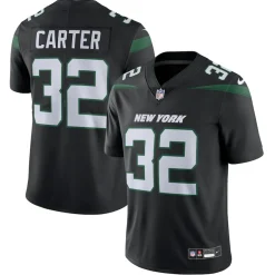 Nike Limited^New York Jets Men's Nike Michael Carter Black Vapor Untouchable Limited Jersey