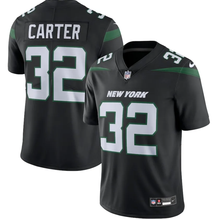 Nike Limited^New York Jets Men's Nike Michael Carter Black Vapor Untouchable Limited Jersey