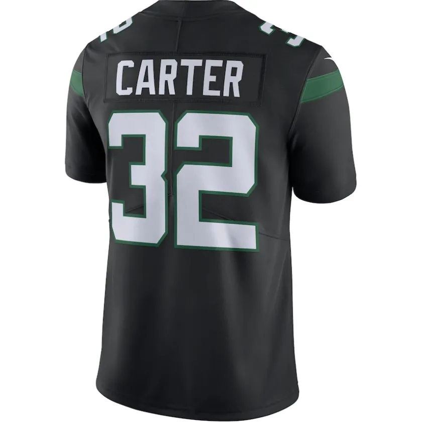 Nike Limited^New York Jets Men's Nike Michael Carter Black Vapor Untouchable Limited Jersey