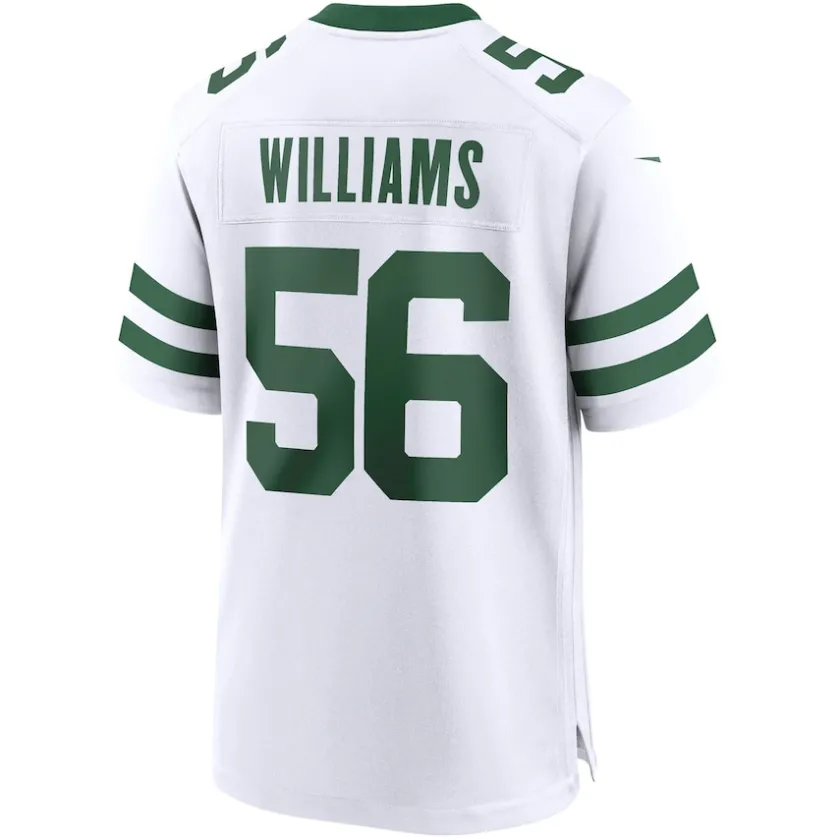 Nike Game^New York Jets Men's Nike Quincy Williams Legacy White Game Jersey