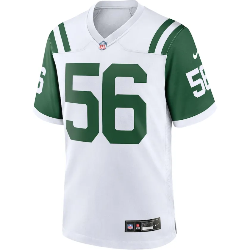 Nike Game^New York Jets Men's Nike Quincy Williams White Classic Alternate Player Game Jersey
