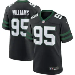 Nike Game^New York Jets Men's Nike Quinnen Williams Legacy Black Alternate Game Jersey