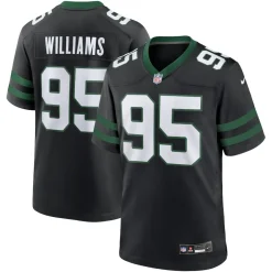 Nike Game^New York Jets Men's Nike Quinnen Williams Legacy Black Alternate Game Jersey