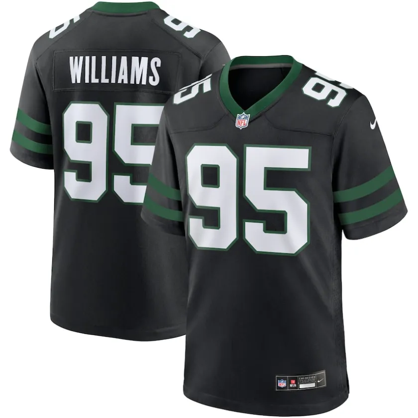 Nike Game^New York Jets Men's Nike Quinnen Williams Legacy Black Alternate Game Jersey