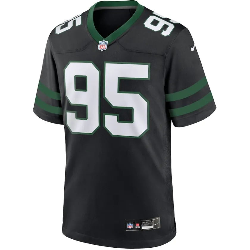 Nike Game^New York Jets Men's Nike Quinnen Williams Legacy Black Alternate Game Jersey