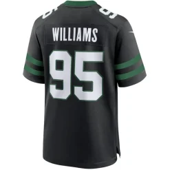 Nike Game^New York Jets Men's Nike Quinnen Williams Legacy Black Alternate Game Jersey