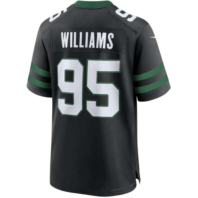 Nike Game^New York Jets Men's Nike Quinnen Williams Legacy Black Alternate Game Jersey