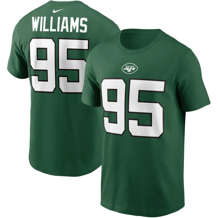 T-Shirts|Men^New York Jets Men's Nike Quinnen Williams Green Player Name & Number T-Shirt