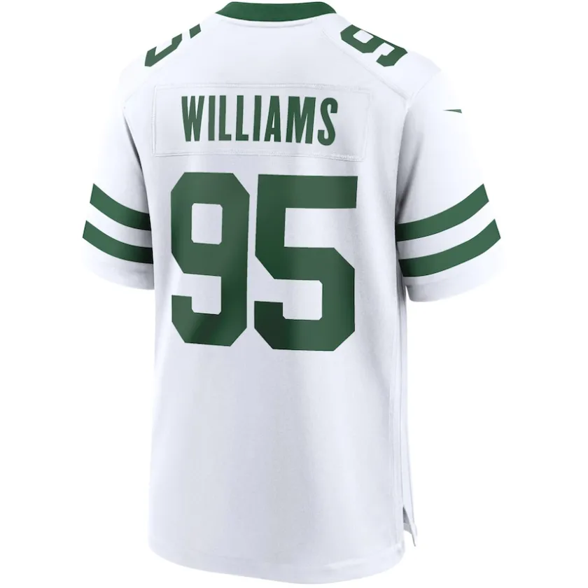 Replica^New York Jets Men's Nike Quinnen Williams Legacy White Game Jersey