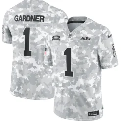 Nike Limited|Pro Line^New York Jets Men's Nike Sauce Gardner Arctic Camo 2024 Salute To Service Limited Jersey