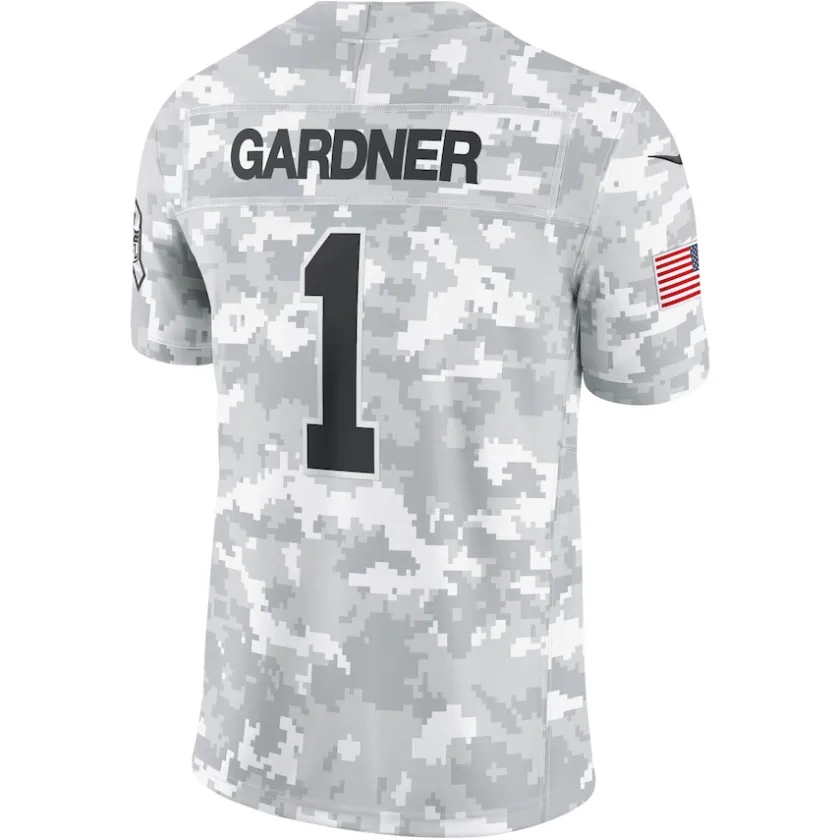 Nike Limited|Pro Line^New York Jets Men's Nike Sauce Gardner Arctic Camo 2024 Salute To Service Limited Jersey