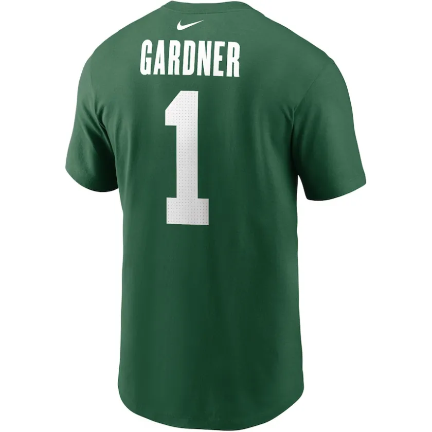 T-Shirts|Men^New York Jets Men's Nike Sauce Gardner Green Name & Number T-Shirt