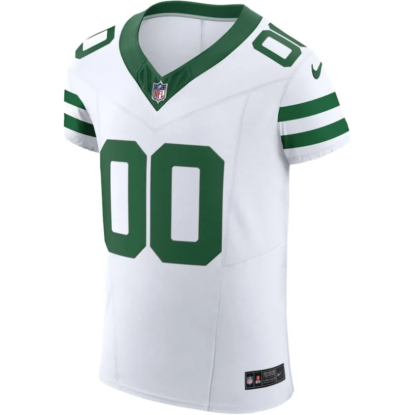 Jerseys|Men^New York Jets Men's Nike White Vapor F.U.S.E. Elite Custom Jersey