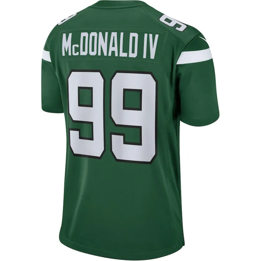 Replica^New York Jets Men's Nike Will McDonald IV Gotham Green Game Jersey