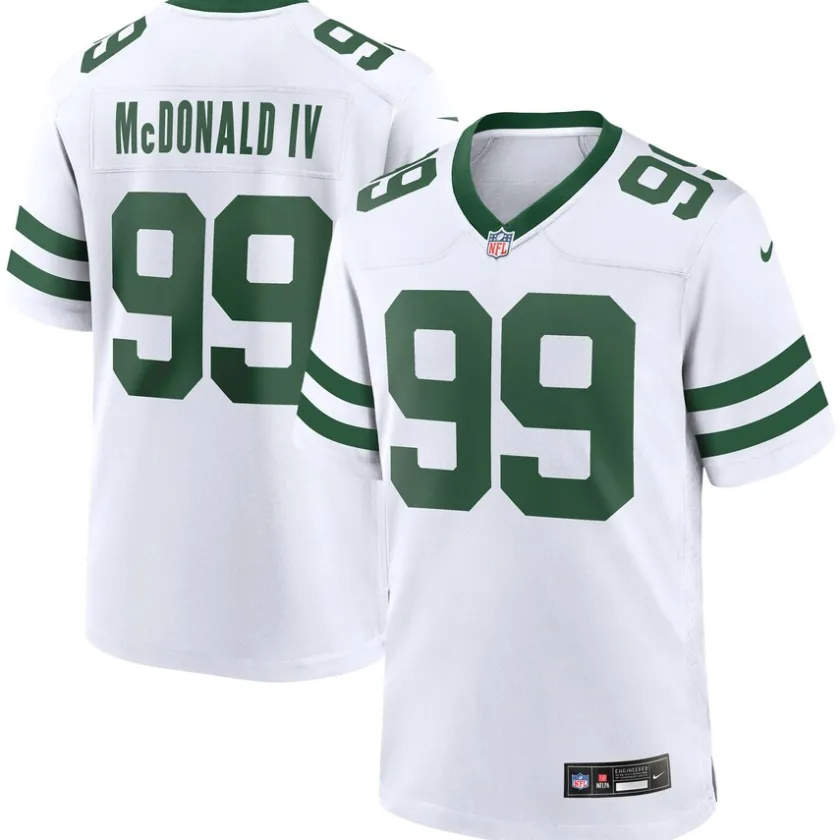 Nike Game^New York Jets Men's Nike Will McDonald IV Legacy White Game Jersey