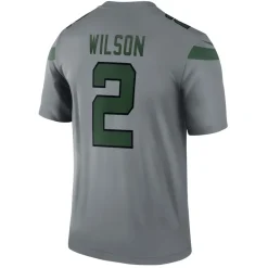 Jerseys|Men^New York Jets Men's Nike Zach Wilson Gray Inverted Legend Player Performance Top
