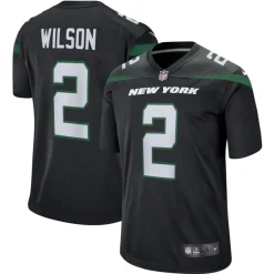 Jerseys|Men^New York Jets Men's Nike Zach Wilson Black Alternate Game Jersey