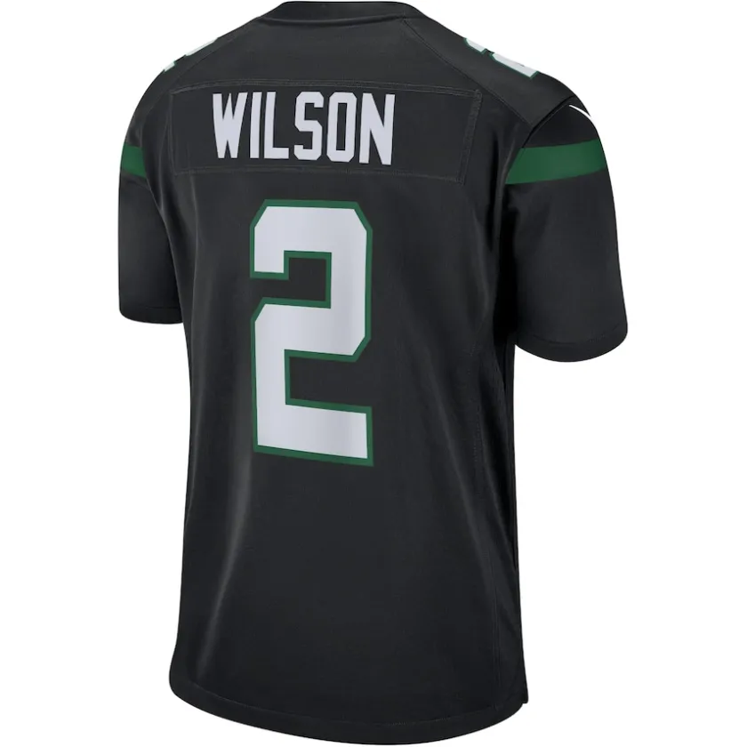 Jerseys|Men^New York Jets Men's Nike Zach Wilson Black Alternate Game Jersey