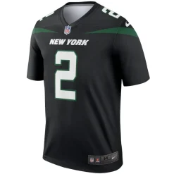 Nike Legend^New York Jets Men's Nike Zach Wilson Black Alternate Legend Player Performance Top