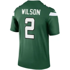 Nike Legend^New York Jets Men's Nike Zach Wilson Gotham Green Team Legend Player Performance Top
