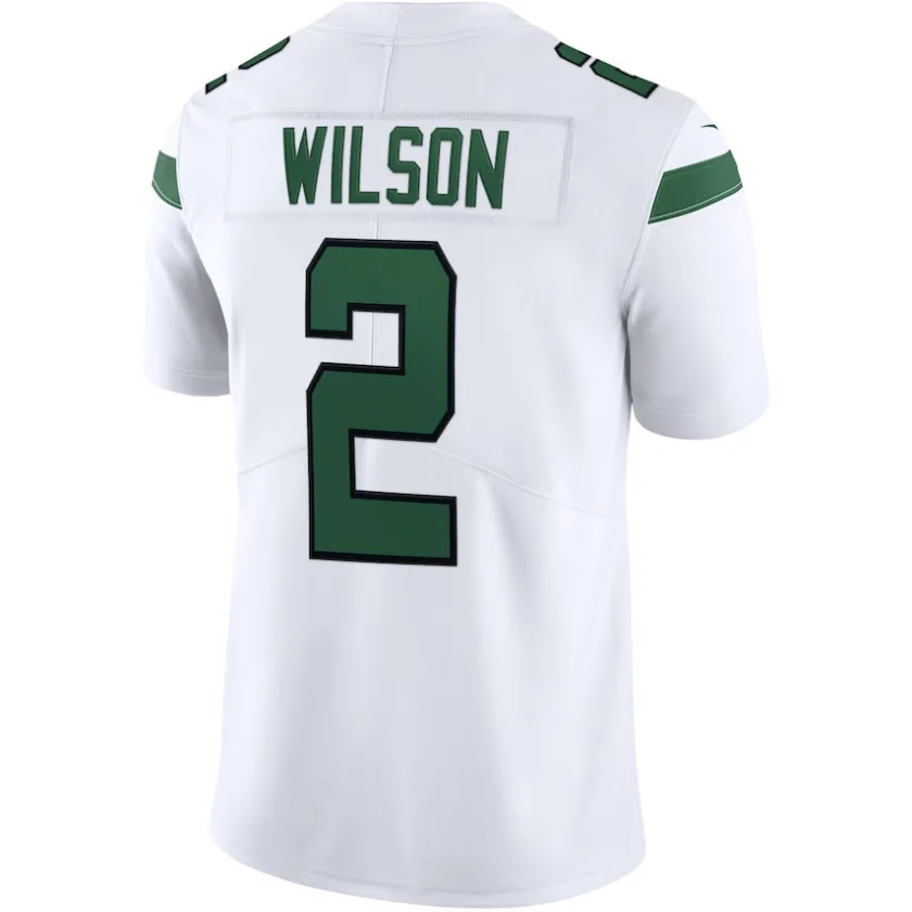 Nike Limited^New York Jets Men's Nike Zach Wilson Spotlight White Vapor Limited Jersey