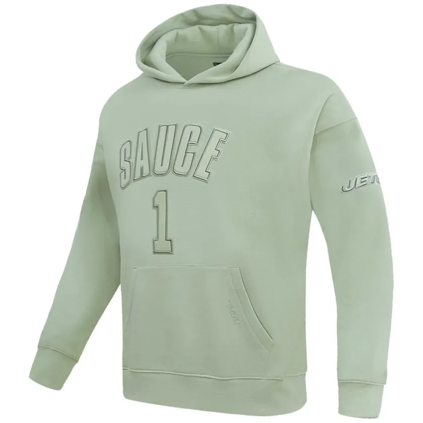 Sweatshirts & Fleece|Men^New York Jets Men's Pro Standard Ahmad Sauce Gardner Light Green Player Name & Number Pullover Hoodie