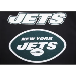 Jackets^New York Jets Men's Pro Standard Black Mash Up Full-Zip Varsity Jacket