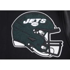 Jackets^New York Jets Men's Pro Standard Black Mash Up Full-Zip Varsity Jacket