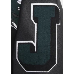 Jackets^New York Jets Men's Pro Standard Black Mash Up Full-Zip Varsity Jacket