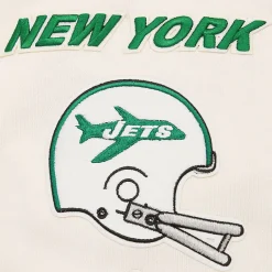 Sweatshirts & Fleece|Men^New York Jets Men's Pro Standard Cream Retro Classics Fleece Pullover Sweatshirt